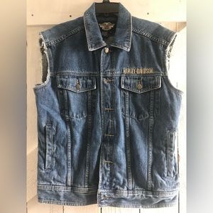 Men’s Harley Davidson Jean cut off vest